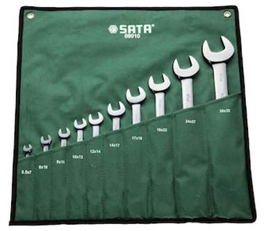 世達(dá)工具08010  10件全拋光雙開口扳手組套