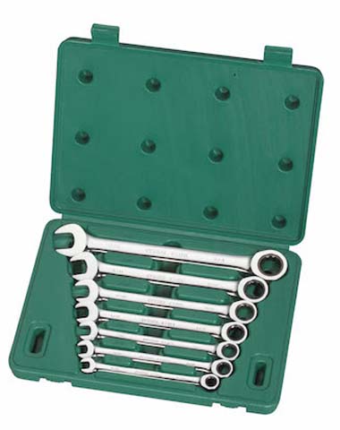 世達(dá)工具09023  7件英制全拋光兩用快扳組套