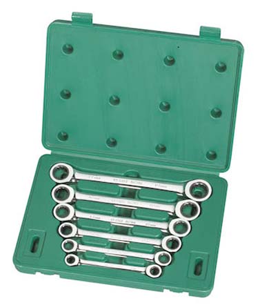 世達(dá)工具09025  6件全拋光雙梅花快扳組套