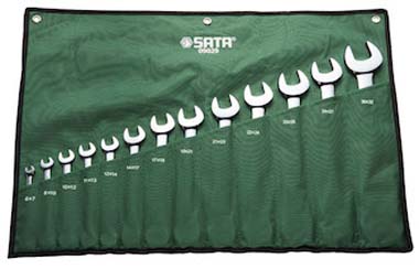 世達工具09029  13件全拋光雙開口扳手組套