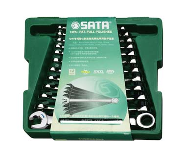 世達工具09040  12件全拋光兩用快扳組套