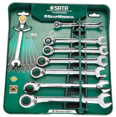 世達工具09041  8件雙向快扳組套