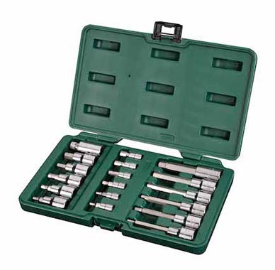 世達工具09053  18件6.3x12.5MM系列六角旋具套筒組套