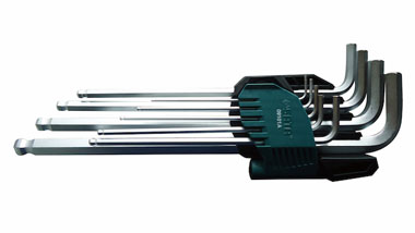 世達(dá)工具09101A 9件鉻釩鋼特長球頭內(nèi)六角扳手組套