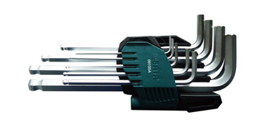 世達工具09105A 9件鉻釩鋼加長球頭內六角扳手組套