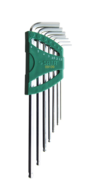 世達工具09109 7件特長球頭內六角扳手組套