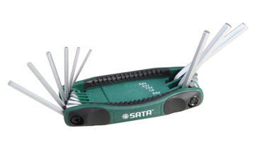 世達(dá)工具09122 9件折疊式英制內(nèi)六角扳手組套