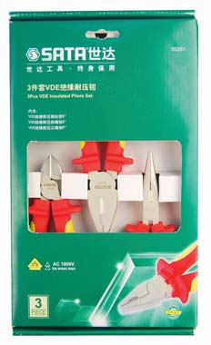 世達(dá)工具09261 3件VDE絕緣耐壓鉗組套