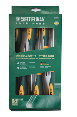 世達工具09335 6件G系列一字、十字螺絲批組套