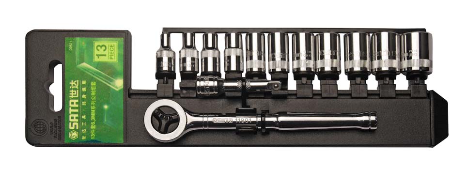 世達工具09521  13件6.3MM系列套筒組套