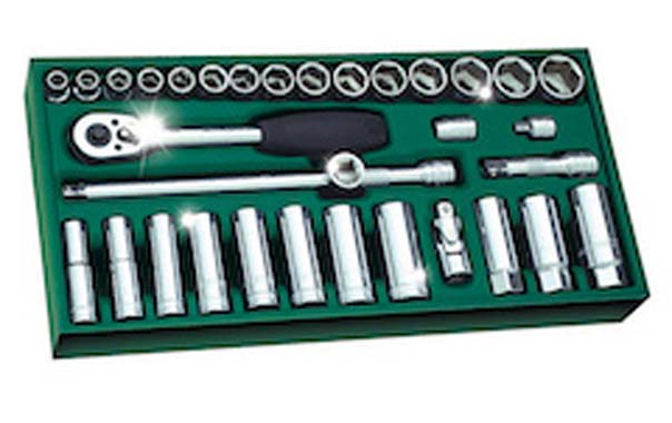 世達(dá)工具09902    工具托組套-33件10MM系列套筒