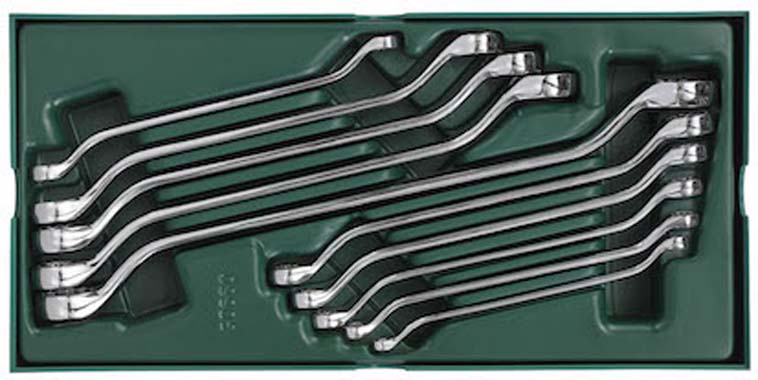 世達工具09905    工具托組套-10件全拋光雙梅花扳手