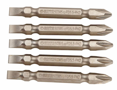 世達(dá)工具59385 5件套6.3MM系列65MM長(zhǎng)雙頭旋具頭#2/5.5MM