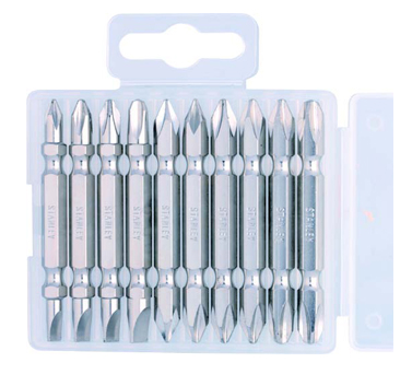 STANLEY史丹利工具63-421-23C 10件6.3MM系列65mm長(zhǎng)鍍鎳雙頭旋具頭組套