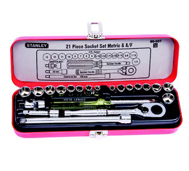 STANLEY史丹利工具89-507-22 21件套6.3MM系列公英制組套