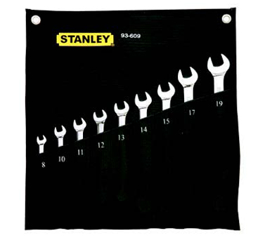 STANLEY史丹利工具93-609-22 9件套公制精拋光兩用長(zhǎng)扳手