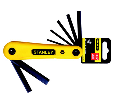STANLEY史丹利工具 7件套公制折疊式內(nèi)六角扳手2.5-10mm