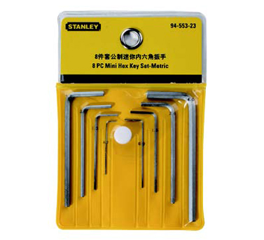 STANLEY史丹利工具STMT94553-8-23 8件套公制迷你內(nèi)六角扳手