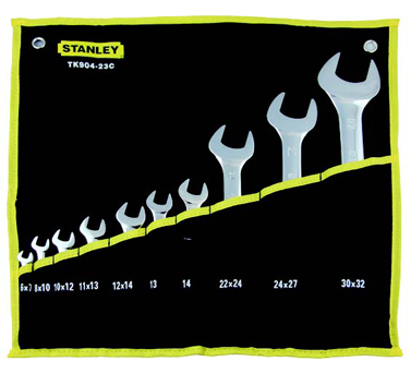 STANLEY史丹利工具TK904-23C 10件公制雙開口及快扳套裝