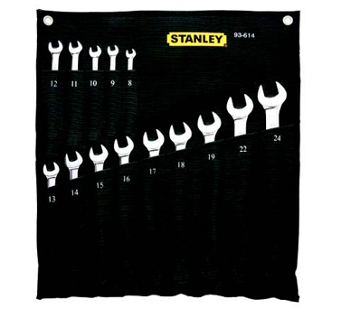 STANLEY史丹利工具93-614-22 14件套公制精拋光兩用長(zhǎng)扳...