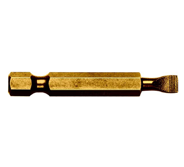 STANLEY史丹利工具 6.3MM系列50mm長鍍鈦一字旋具頭