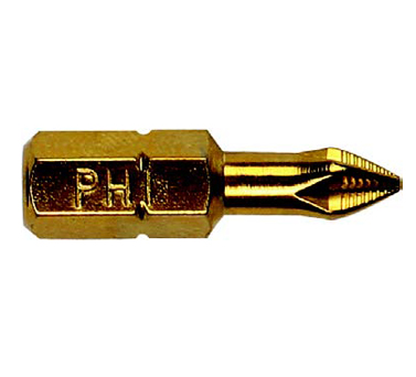 STANLEY史丹利工具 6.3MM系列25mm長鍍鈦十字旋具頭