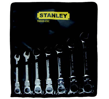 STANLEY史丹利工具TK923-23C 7件公制活頭棘開兩用快扳套...