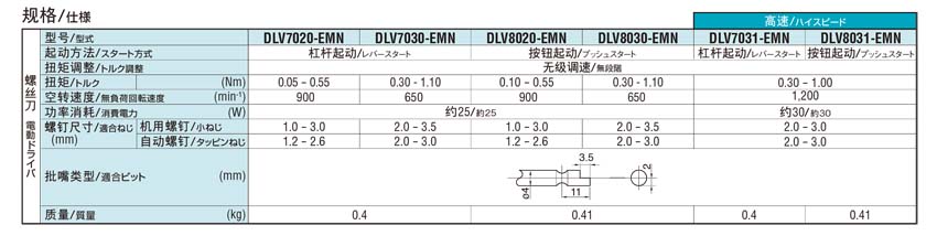 NITTO日東電動螺絲刀DLV8000